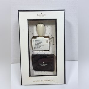 Kate Spade Rotating Stamp With Ink Pad Set
